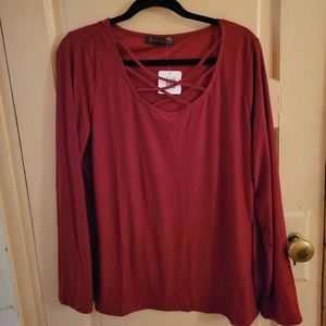 Shiela Rose NaomiTop / 2X/ Red